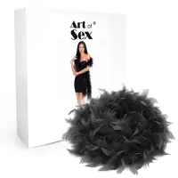 Боа з пір’я Art of Sex, довжина 2 метри, колір чорний — Переглянути зображення 2