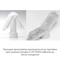 Мастурбатор Tenga Flip Zero White, змінна інтенсивність стимуляції, розкладний — Переглянути зображення 6