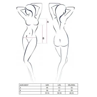 Боді монокіні під латекс Passion JEAN BODY XXL/XXXL, black — Переглянути зображення 2