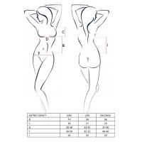 Корсет с пажами Passion KATRISS CORSET XXL/XXXL, black, трусики, шнуровка