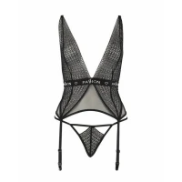 Напівпрозорий корсет Passion Exclusive MIRAJANE CORSET XXL/XXXL, black — Переглянути зображення 5