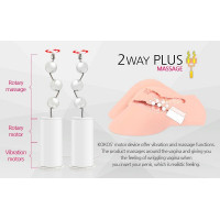 Мастурбатор-попка Kokos Big Hip Hera 2WayPlus с вибрацией и массажем, два входа: вагина и попка