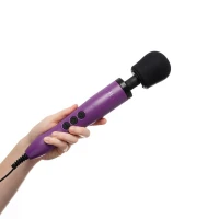 Вібромасажер DOXY Original Purple, дуже потужний, живлення 220В, пульсівні вібрації — Переглянути зображення 4