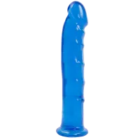 Фалоімітатор Doc Johnson Jelly Jewels Dong & Suction Cup Blue, діаметр 3,6 см, антибактеріальний ПВХ