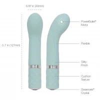 Розкішний вібратор Pillow Talk - Racy Teal з кристалом Swarovski для точки G, подарункове паковання — Переглянути зображення 8