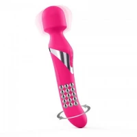 Вібромасажер 2в1 Dorcel Dual Orgasms Magenta класичний масажер і вібратор з перлинним масажем — Переглянути зображення 1