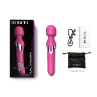 Вібромасажер 2в1 Dorcel Dual Orgasms Magenta класичний масажер і вібратор з перлинним масажем — Переглянути зображення 8