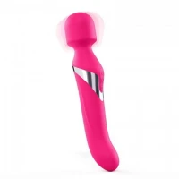 Вібромасажер 2в1 Dorcel Dual Orgasms Magenta класичний масажер і вібратор з перлинним масажем — Переглянути зображення 2