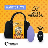 Вібратор в трусики FeelzToys Panty Vibrator Purple з пультом ДК, 6 режимів роботи, сумочка-чохол — Просмотреть изображение 1