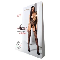Відвертий бодістокінг з глибоким декольте Passion BS075 black — Переглянути зображення 7