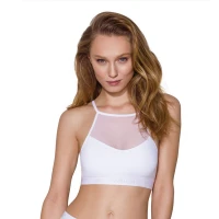 Спортивний топ з прозорою вставкою Passion PS006 TOP M, white — Переглянути зображення 1