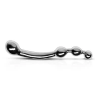 Анально-вагінальний стимулятор Sinner Gear Unbendable – Multi-Stim Pleasure Wand Metal Anal Dildo — Просмотреть изображение 4