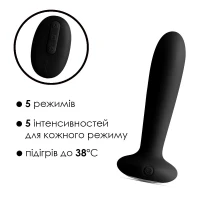 Анальна пробка з вібрацією та підігрівом, пульт ДК Svakom Primo Black — Переглянути зображення 3