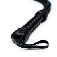 Флоггер Кошка, 9 плетенных хвостов по 50 см, цвет черный — Просмотреть изображение 7