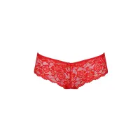 Трусики-бразиліана з квіткового мережива Passion RAJA THONG L/XL, red — Переглянути зображення 5