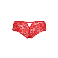 Трусики-бразиліана з квіткового мережива Passion RAJA THONG L/XL, red — Переглянути зображення 6