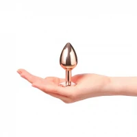 Металева анальна пробка із прикрасою у вигляді кристалу Dorcel - Diamond Plug M — Переглянути зображення 3