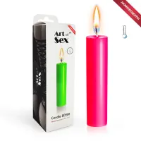 Рожева воскова свічка Art of Sex size M 15 см низькотемпературна, люмінесцентна — Переглянути зображення 1