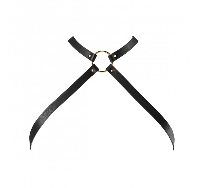 Портупея из экокожи Bijoux Indiscrets MAZE — Cross Chest Harness Black