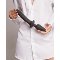 Анальна пробка з дилдо 2в1 Strap-On-Me SWITCH PLUG-IN REALISTIC DILDO Black L, діаметр 4,5/3,4 см — Переглянути зображення 6