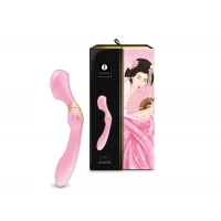 Вібромасажер Shunga Zoa Light Pink, двосторонній — Переглянути зображення 16