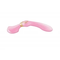 Вібромасажер Shunga Zoa Light Pink, двосторонній — Переглянути зображення 2