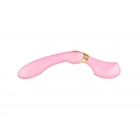 Вібромасажер Shunga Zoa Light Pink, двосторонній — Переглянути зображення 1