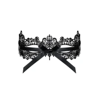 Мереживна маска Obsessive A701 mask, єдиний розмір, чорна — Переглянути зображення 3