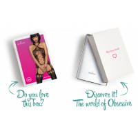 Бодістокінг Obsessive Bodystocking G313 S/M/L, шнурівка, геометричний декор — Переглянути зображення 7