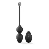 Вагінальні кульки Dorcel LOVE BALLS BLACK, вібрації та рухи внутрішньої кульки, пульт ДК — Просмотреть изображение 1