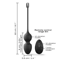 Вагінальні кульки Dorcel LOVE BALLS BLACK, вібрації та рухи внутрішньої кульки, пульт ДК — Просмотреть изображение 5