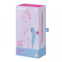 Вібратор для клітора з вакуумною стимуляцією Satisfyer Twirling Pro Blue — Просмотреть изображение 5