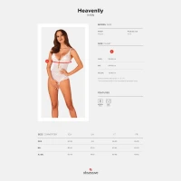 Еротичне напівпрозоре боді Obsessive Heavenlly crotchless teddy XS/S, з доступом — Переглянути зображення 5