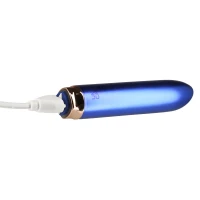 Віброкуля Swan Maximum + Comfy Cuff Blue, суперпотужна, різна інтенсивність, силіконова манжета — Переглянути зображення 6