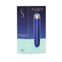 Віброкуля Swan Maximum + Comfy Cuff Blue, суперпотужна, різна інтенсивність, силіконова манжета — Переглянути зображення 8