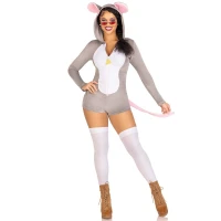 Комбінезон-костюм миші Leg Avenue Comfy Mouse L, з капюшоном — Переглянути зображення 3