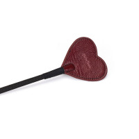 Шлепалка-сердечко Liebe Seele Wine Red Riding Crop with Heart-Shape Tip, натуральная кожа Шлепалка-сердечко Liebe Seele Wine Red Riding Crop with Heart-Shape Tip, натуральная кожа