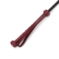 Шльопалка-сердечко Liebe Seele Wine Red Riding Crop with Heart-Shape Tip, натуральна шкіра — Просмотреть изображение 2