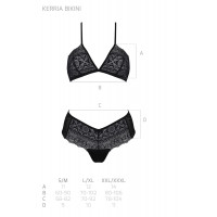 Комплект Passion KERRIA BIKINI black, XXL/XXXL, бралетт и трусики-бикини