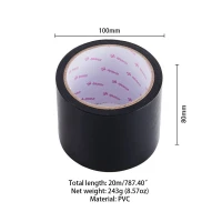 Скотч для бондажу LOCKINK SEVANDA Electrostatic Tape, чорна, 16 м — Переглянути зображення 2