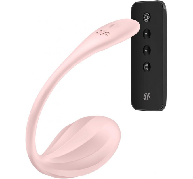 Смарт-віброяйце Satisfyer Ribbed Petal Connect App Rose, керування зі смартфона, пульт ДК