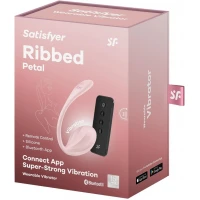 Смарт-віброяйце Satisfyer Ribbed Petal Connect App Rose, керування зі смартфона, пульт ДК — Просмотреть изображение 8