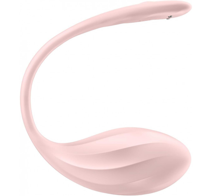 Смарт-віброяйце Satisfyer Ribbed Petal Connect App Rose, керування зі смартфона, пульт ДК