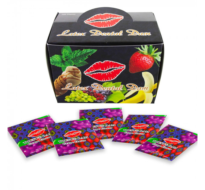 Набір латексних серветок Latex Dental Dams Grape 100 шт