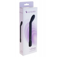 Тонкий вибратор для точки G S Pleasures Lithea Black, 7 режимов