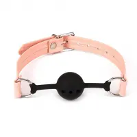 Повітропроникний кляп Liebe Seele Dark Candy Pink Ball Gag, силіконова кулька, діаметр 4,3 см — Просмотреть изображение 1