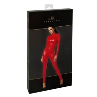 Комбінезон Noir Handmade F353 Red powerwetlook overall - XXL — Переглянути зображення 7