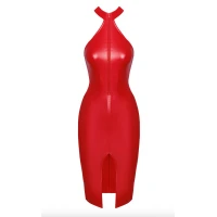 Сукня Noir Handmade F354 Red powerwetlook dress - L — Переглянути зображення 7