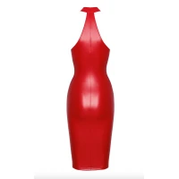 Сукня Noir Handmade F354 Red powerwetlook dress - L — Переглянути зображення 6