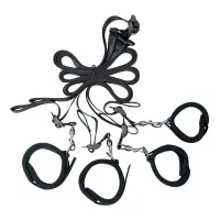 Розтяжка на ліжко Punishment – 5-Piece Bed Restraint Kit – Black, 5 предметів — Переглянути зображення 1